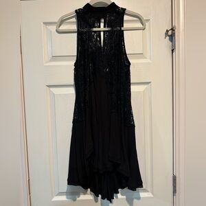 Free People black lace tunic